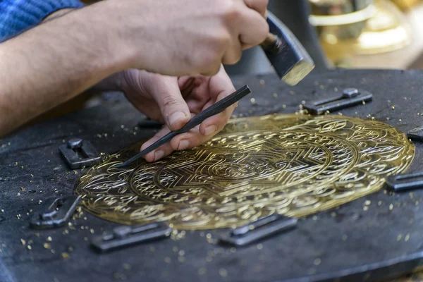 Craftsman Engraving Plate — Stock Photo, Image