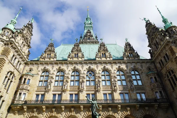 Budynek Ratusza Hamburg Rathaus — Zdjęcie stockowe