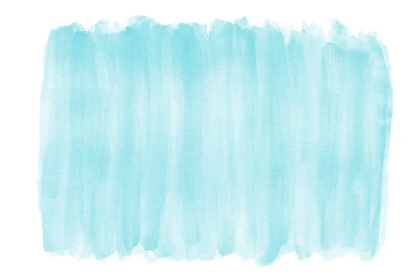 Fondo de acuarela azul claro con textura de pincelada y bordes ásperos —  Fotos de Stock
