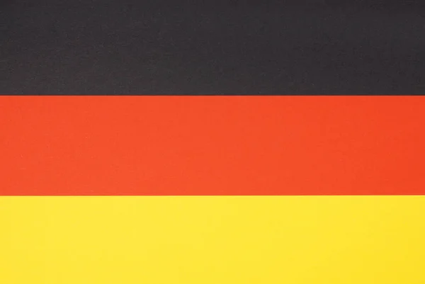 德国国旗,用纸制成,黑色,红色,黄色或金色 — 图库照片