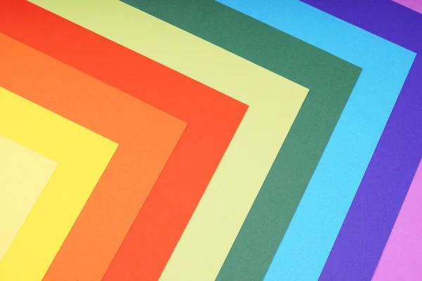 Szivárvány színű papír háttér szögletes minta — Stock Fotó