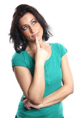 Orta yaş kadın düşünme