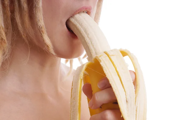 Банановая фелляция — стоковое фото