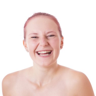 genç kadın gülüyor