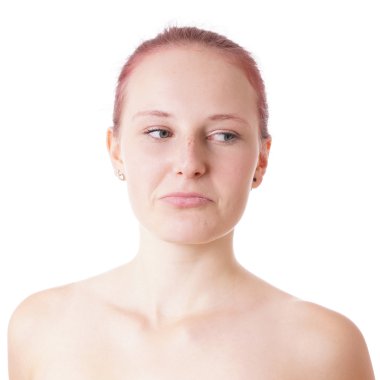 üzgün genç kadın