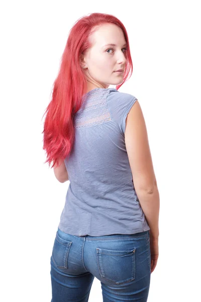 Young woman seen from behind — Stock Photo, Image