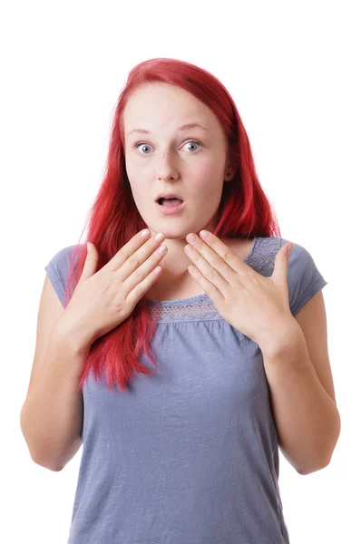 Surprised young woman — Stock Photo, Image