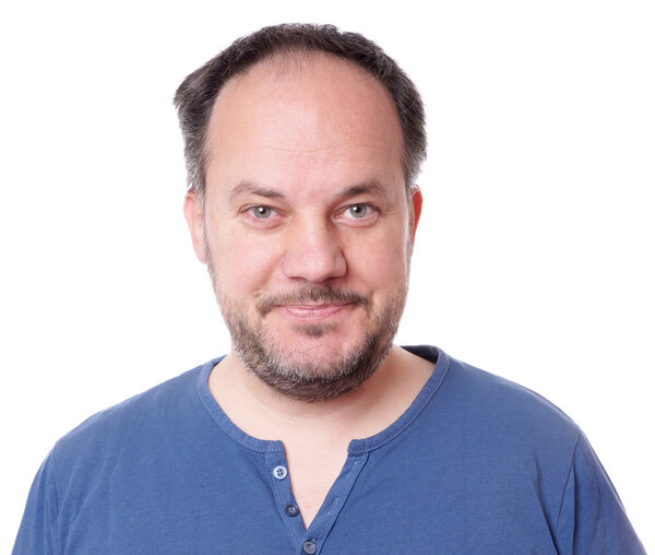 smiling man in his forties