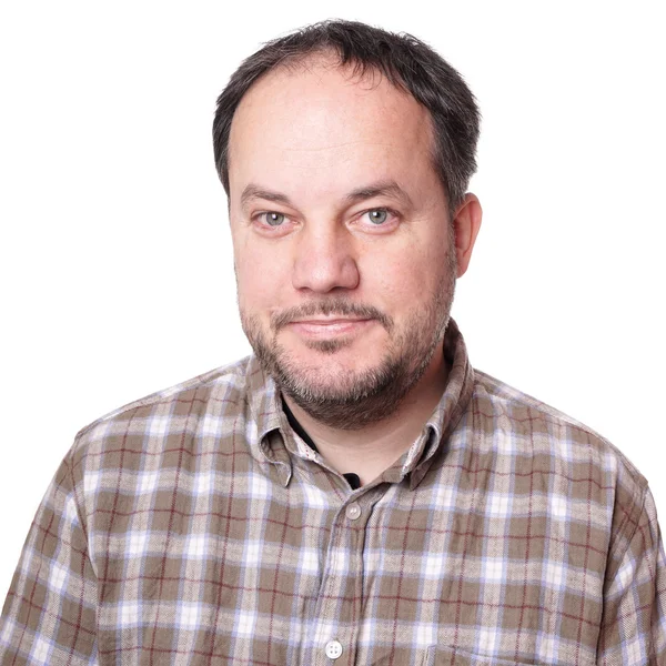 Man in checked shirt — Stock Photo, Image