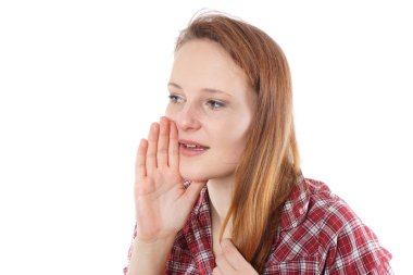 genç kadın fısıldayan