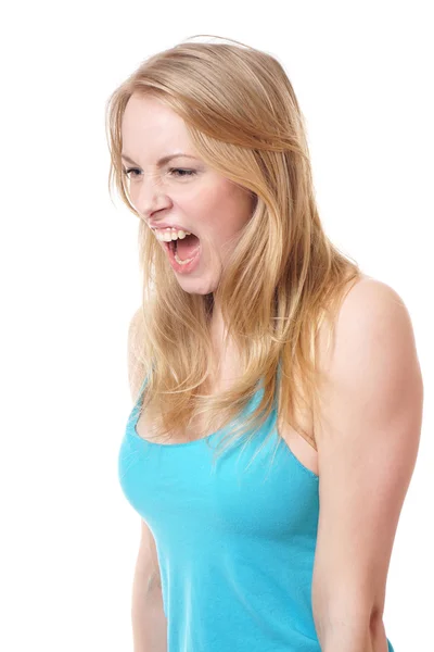 Mujer gritando — Foto de Stock