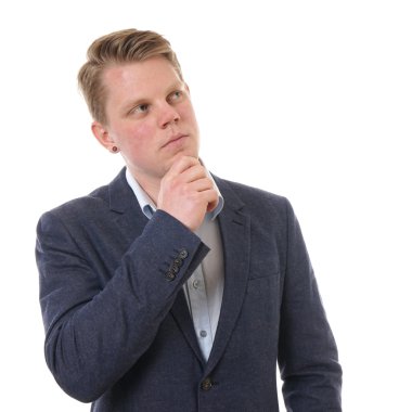 genç işadamı düşünme