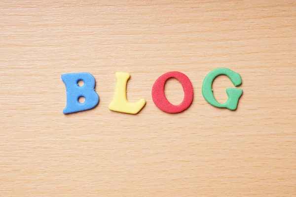 Blog in foam rubber letters — Stock Photo, Image