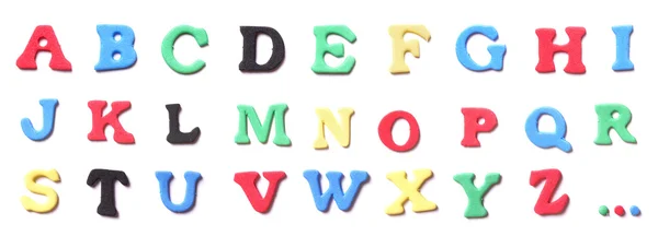 Espuma letras de borracha alfabeto — Fotografia de Stock