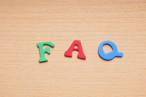 FAQ in foam rubber letters Royalty Free Stock Images