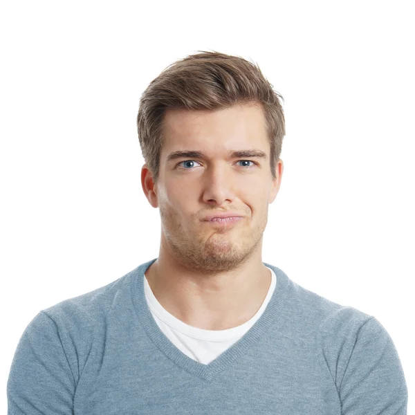 Young man making a face — Stock Photo, Image