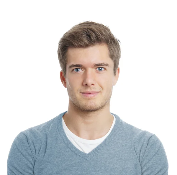 Young man looking pleased — Stock Photo, Image