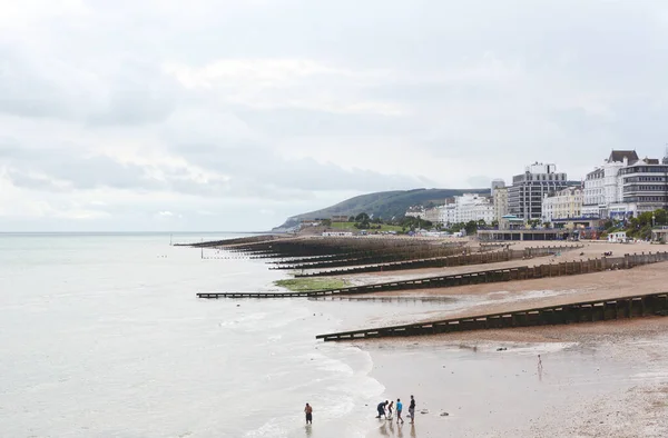 Eastbourne August 2019 View Eastbourne Beach East Sussex Pier Redoubt — Stock Photo, Image