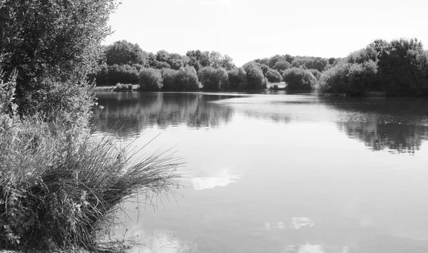 Tranquillo vista lago nel Kent, Inghilterra — Foto Stock