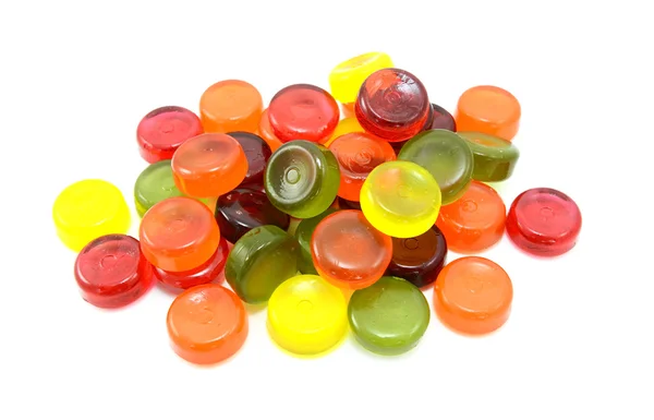 Pile of multi-coloured boiled sweets — Stock Photo, Image