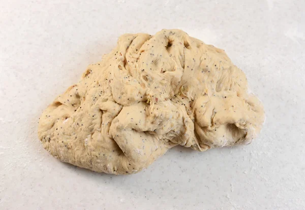 Kneaded bread dough after rising — Stock Photo, Image