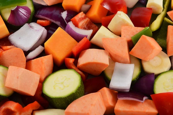 Chopped vegetables background — Stock Photo, Image