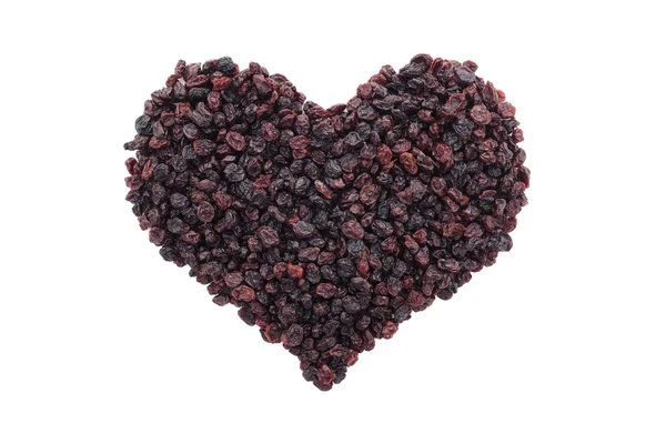 Currants in a heart shape — Stok fotoğraf