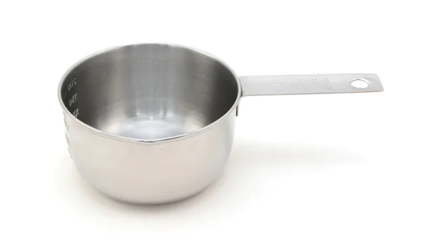 Empty metal measuring cup — Stock Photo, Image