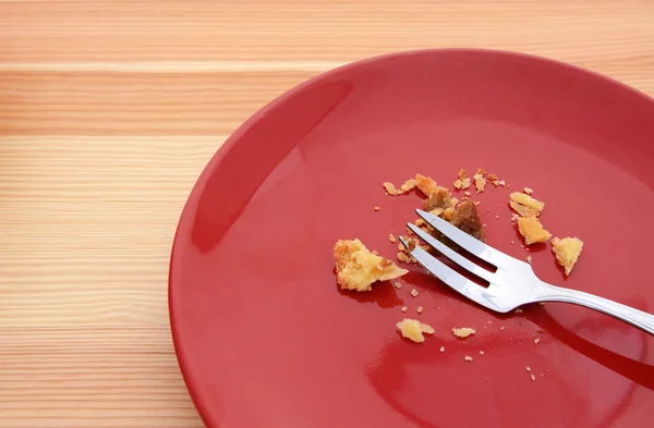 Migas de un pastel de calabaza comido —  Fotos de Stock