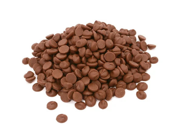 Milk chocolate chips — Stock Photo, Image