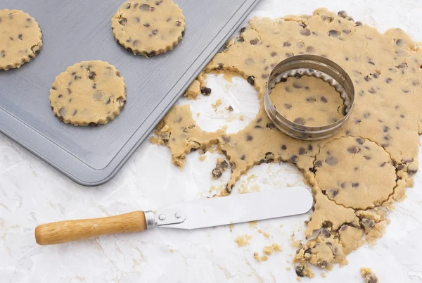 Bakken chocolade chip cookies — Stockfoto