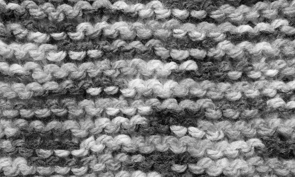 Close-up van ribbelsteek in multi-gekleurde wol — Stockfoto