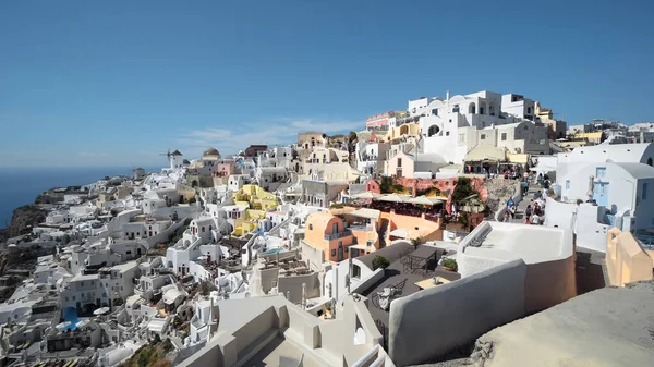 Fantastiskt Panorama Landskap Lyxig Resa Semester Oia Stad Santorini Grekland — Stockfoto