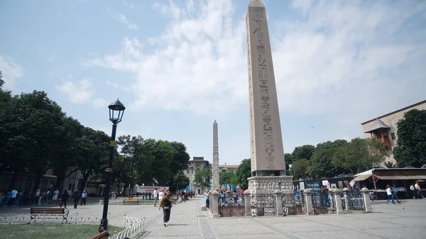 Ommuurde Obelisk Uit Istanbul Turkije — Stockfoto