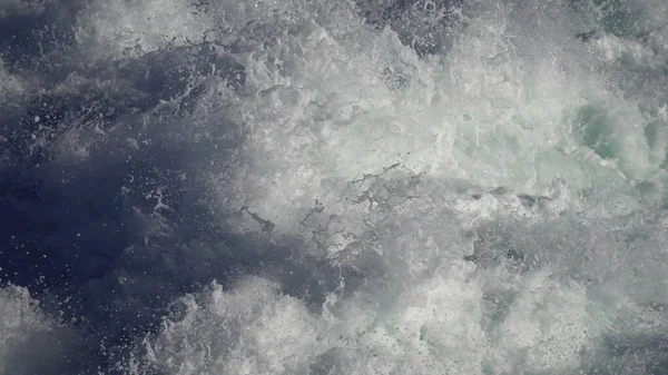 Incroyable Mer Méditerranée Bleue Sillage Bateau Croisière Naviguant Travers Océan — Photo