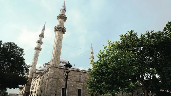Blue Mosque Court Yard Sunny Day — Stock Photo, Image