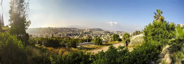 Panorama Nazareth Basilica Annunciation Israel Stock Picture