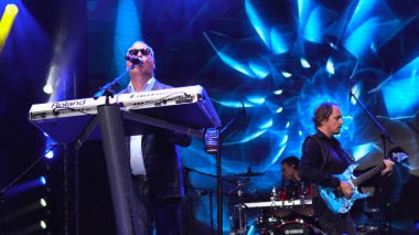 Bansko, Bulgaristan - 08 Sep, 2019: Sırp ünlü şarkıcı Sasa Matiç Bulgaristan 'ın Bansko kentinde bir konser veriyor