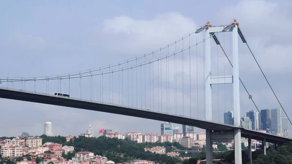 Vista Panorámica Del Puente Del Bósforo Estambul — Foto de Stock