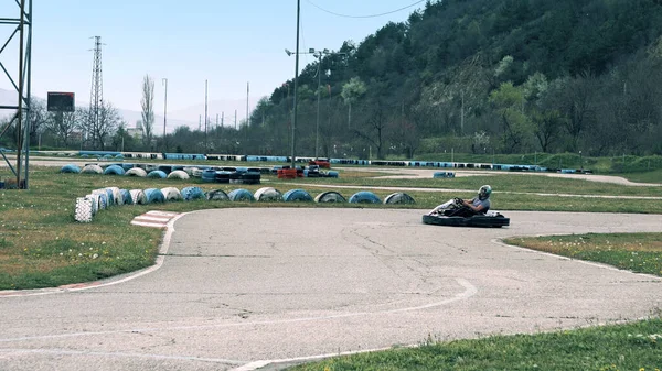 Kart Curva Corrida — Fotografia de Stock