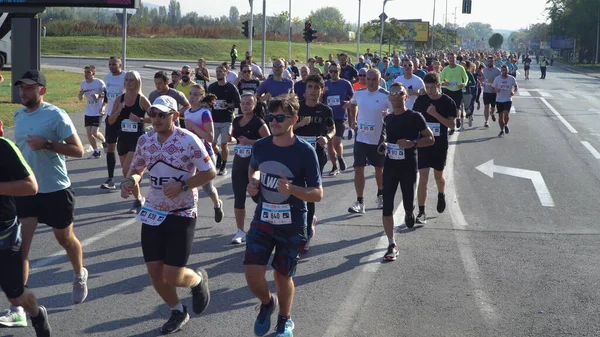 Skopje Macédoine Oct 2019 Les Coureurs Dans Une Course Skopje — Photo