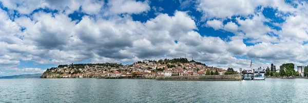 Panoramik Manzaralı Tarihi Şehrin Ohri Makedonya Eski Yugoslav Cumhuriyeti — Stok fotoğraf
