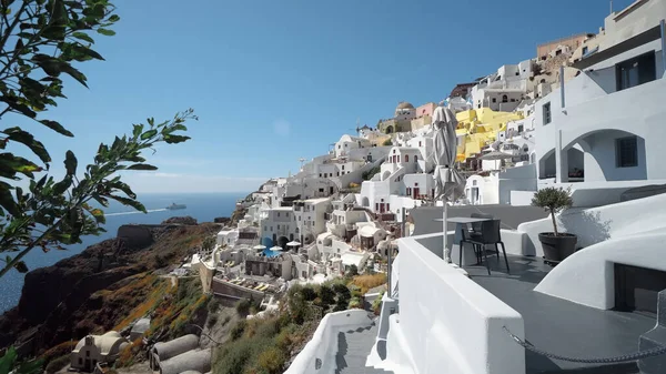 Vista Sobre Pueblo Oia Isla Santorini Grecia —  Fotos de Stock