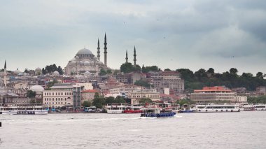 İstanbul Boğazı Köprüsü 'nün panoramik manzarası