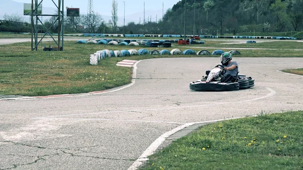 Kart Curva Corrida — Fotografia de Stock