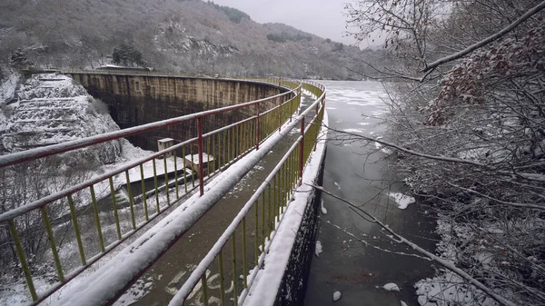 Pov Řízení Auta Přes Sníh — Stock fotografie