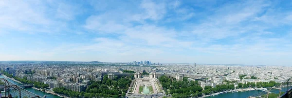 Panoramautsikt Från Eiffeltornet Trocadero — Stockfoto