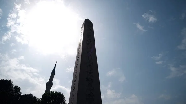 Ommuurde Obelisk Uit Istanbul Turkije — Stockfoto