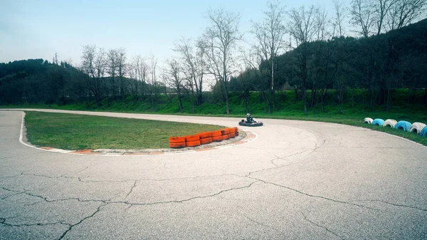 Kart Auf Rennkurs — Stockfoto