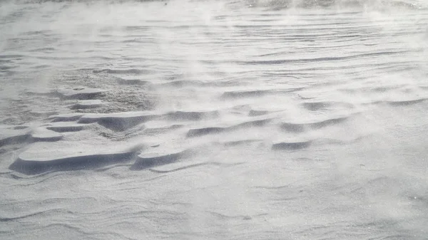 Arctic Blizzard Snow Drift Sith High Wind — Stockfoto